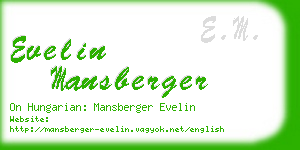 evelin mansberger business card